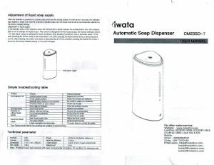 Manual Iwata CM23SD-7 Soap Dispenser