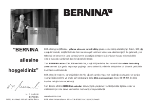Kullanım kılavuzu Bernina Activa 220 Dikiş makinesi