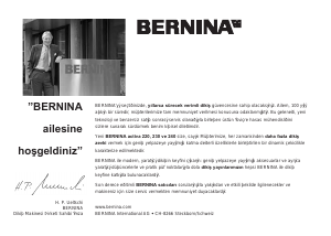 Kullanım kılavuzu Bernina Activa 240 Dikiş makinesi