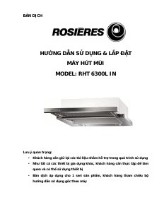 Hướng dẫn sử dụng Rosières RHT 6300 LIN Mũ đầu bếp