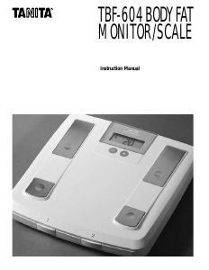 Manual Tanita TBF-604 Scale