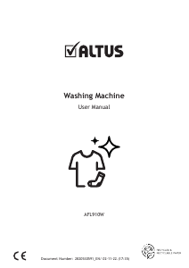 Handleiding Altus AFL910W Wasmachine