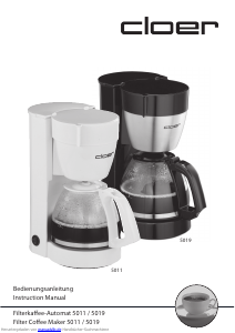 Manual Cloer 5019 Coffee Machine