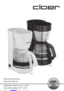 Manual Cloer 5011 Coffee Machine