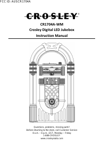 Manual Crosley CR1704A-WM Digital LED Jukebox
