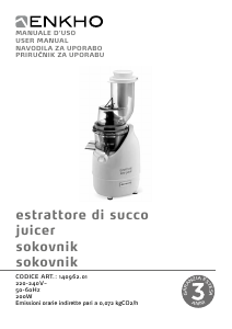 Manual Enkho 140962.01 Juicer