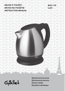 Manual Gallet BOU 170 Kettle