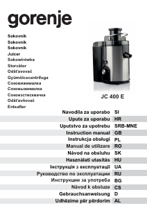 Handleiding Gorenje JC400E Sapcentrifuge