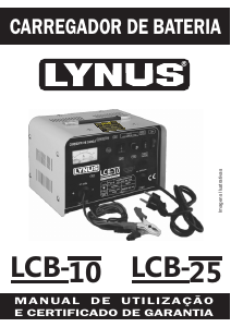 Manual Lynus LCB-10 Carregador de bateria