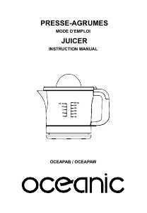 Manual Oceanic OCEAPAW Citrus Juicer