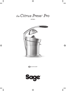 Manual Sage SCP800 Pro Citrus Juicer