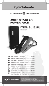 Kullanım kılavuzu Schumacher SL1327U Jump starter akü