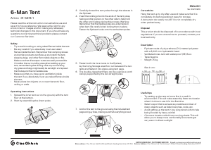 Handleiding Clas Ohlson 31-5274-1 Tent