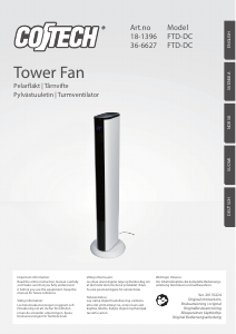 Bruksanvisning Cotech FTD-DC Vifte