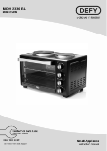 Manual Defy MOH2330BL Oven