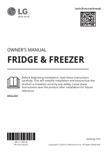 Manual LG GSJV90MCDE Fridge-Freezer