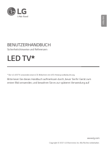 Bedienungsanleitung LG 75UP751C0ZC LED fernseher