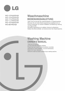 Manual LG WD-1074FBN Washing Machine