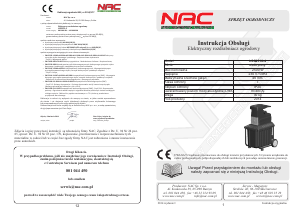 Instrukcja NAC LSG2512-4 Rozdrabniacz