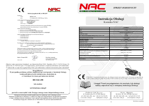 Instrukcja NAC LS1135-56196-JR Kosiarka