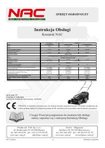 Instrukcja NAC LS1166-50675EXi Kosiarka