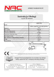 Instrukcja NAC LS4T-37-A Łuparka do drewna