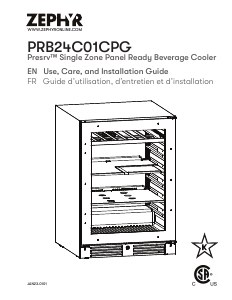Manual Zephyr PRB24C01CPG Refrigerator