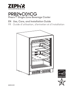 Handleiding Zephyr PRB24C01CG Koelkast