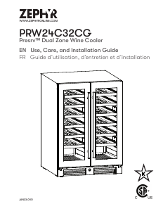 Manual Zephyr PRW24C32CG Wine Cabinet