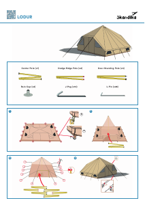 Handleiding Skandika Lodur Tent