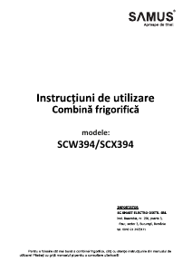 Manual Samus SCW394 Combina frigorifica