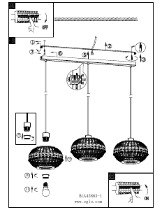Instrukcja Eglo 43863 Lampa