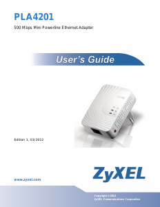 Manual ZyXEL PLA4201 Powerline Adapter