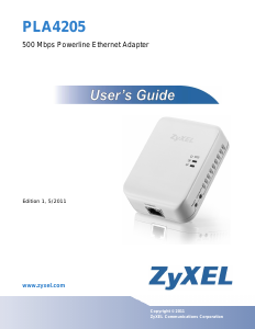 Manual ZyXEL PLA4205 Powerline Adapter