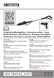 Manual de uso Parkside PLHLG 2000 C2 Quemador de malezas