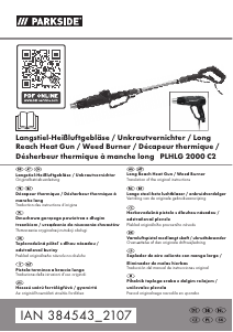 Manuale Parkside IAN 384543 Bruciatore erbacce