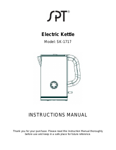 Manual SPT SK-1717 Kettle