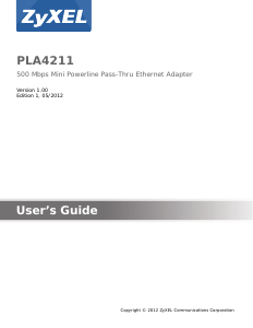 Manual ZyXEL PLA4211 Powerline Adapter