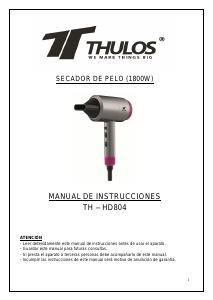 Manual de uso Thulos TH-HD804 Secador de pelo