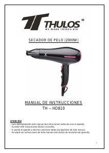 Manual Thulos TH-HD810 Hair Dryer