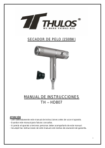 Manual Thulos TH-HD807 Hair Dryer