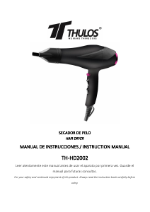 Manual de uso Thulos TH-HD2002 Secador de pelo