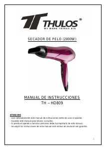 Manual de uso Thulos TH-HD809 Secador de pelo