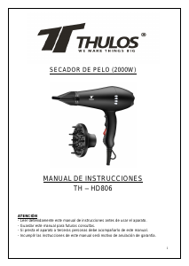 Handleiding Thulos TH-HD806 Haardroger