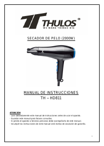 Manual Thulos TH-HD811 Hair Dryer