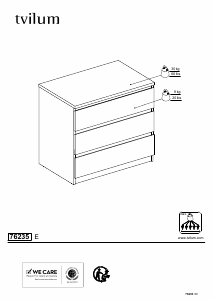 Hướng dẫn sử dụng Tvilum 76235 Tủ ngăn kéo