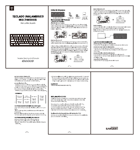 Manual de uso Sangkee E10009 Teclado