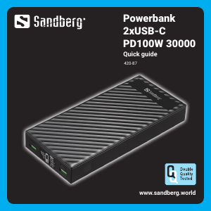 Manuale Sandberg 420-87 Caricatore portatile