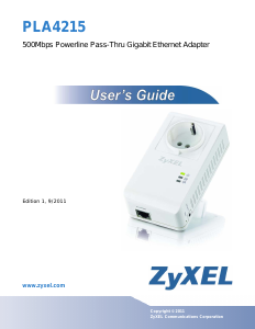 Manual ZyXEL PLA4215 Powerline Adapter