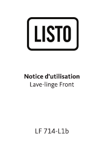 Mode d’emploi Listo LF 714-L1b Lave-linge